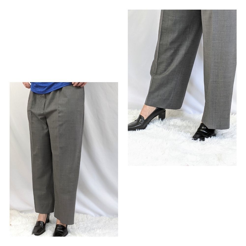 Zanella Dress Pants Womens Plus Size 16 Trouser Gray Stretch Pocket Straight